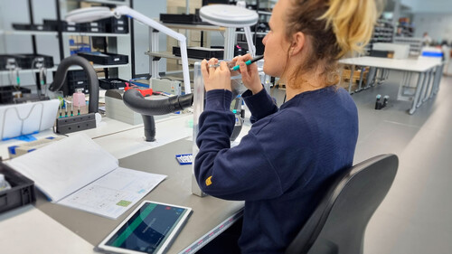 Production of force sensors at ME-Meßsysteme GmbH