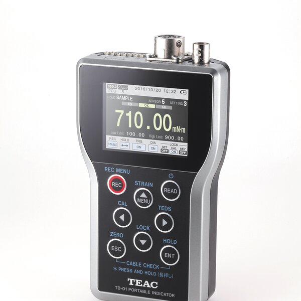 1-channel strain gauge amplifier with display, portable indicator with TEDS function