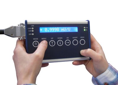 Mobile datalogger with display; aluminium housing with keypad, SD-card slot, USB-Port, 0 Hz ...3750 Hz measurements