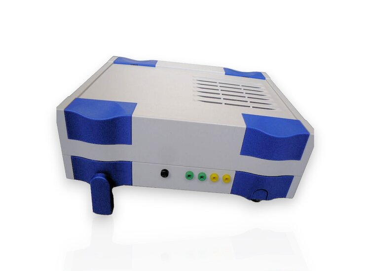 Measuring amplifier in desktop-housing for sensors with straingages. Serial port RS232, USB port, Ethernet,CANOpen; analogue output -5 V...+5 V, limiting frequency 260Hz, input sensitivity 3.5 mV/V.