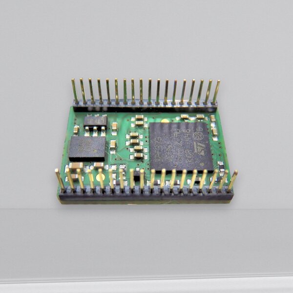 analog amplifier pcb for sensors with strain gauges. Analog output configurable; data frequency is 10Hz ... 25kHz, input sensitivity adjustable 0.1 mV / V ... 8 mV / V 