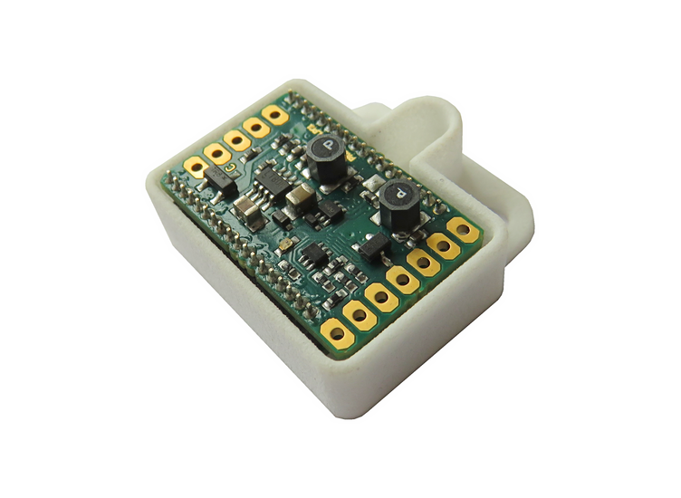 analog amplifier pcb for sensors with strain gauges. Analog output configurable; sampling frequency is 10Hz ... 25kHz, input sensitivity adjustable 0.1 mV / V ... 8 mV / V