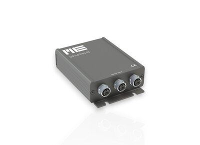 3-channel strain gauge measuring amplifier with CANbus and three M12 sockets for connecting sensors with strain gauges
