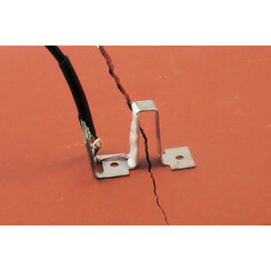 Crack propagation sensor, ultraminiature, 0,5mm, 21mm x 14mm x 15mm, 3m PVC cable; Ø 2,2mm
