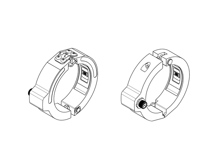 Strain Sensor for columns. Adaption of half-shell diameter on demand