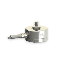 Force sensor for tensile force and compressive force with the measuring ranges 2 kN ... 10 k, dimensions ø65mm x 35mm, 3m connection cable / M12 circular connector