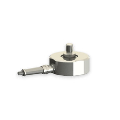 Force sensor for tensile force and compressive force with the measuring ranges 2 kN ... 10 kN, dimensions ø65mm x 35mm, 3m connection cable / M12 circular connector