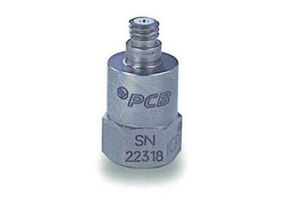 1-axis piezoelectric ICP accelerometer, axial, measuring range 500g, sensitivity 10 mV/g