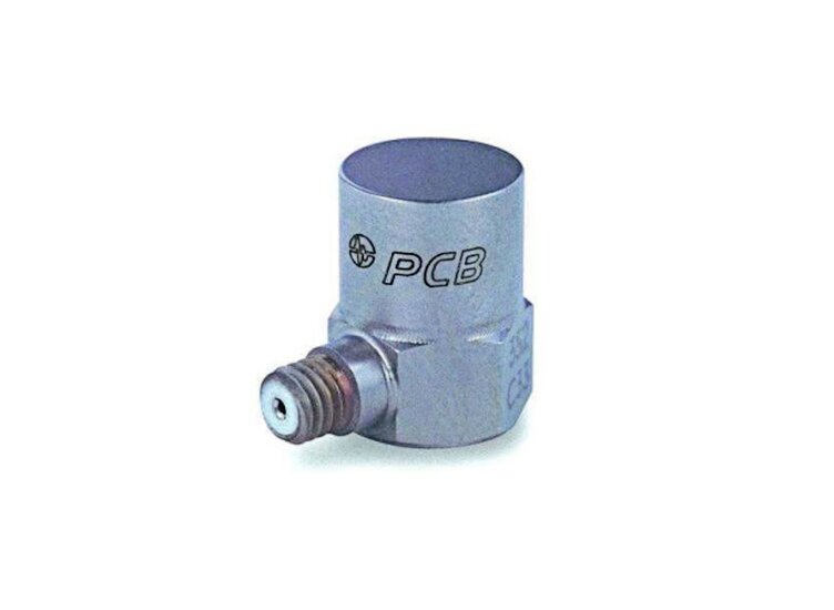 1-axis piezoelectric ICP accelerometer, laterally, measuring range 50g/500g, sensitivity 10/100 mV/g