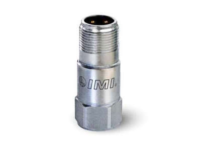 industrial low-cost vibration sensor, axial, measuring range 50g, sensitivity 100 mV/g, stainless steel